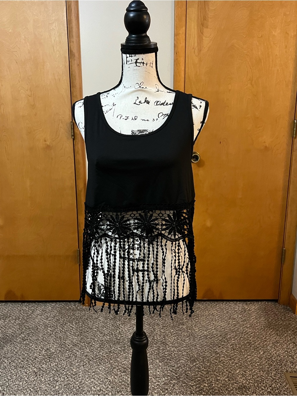 2 Crochet Fringe Tank Tops
